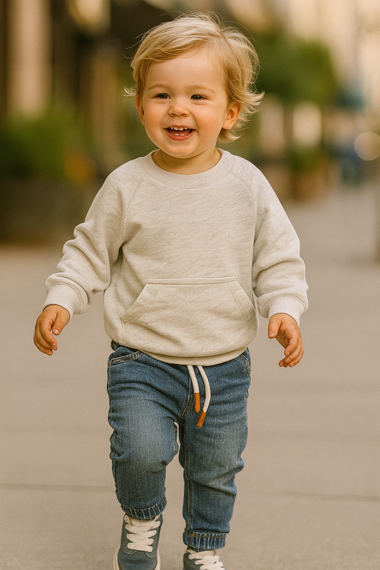 Ensemble garçon jean et sweat gris clair taille de  1 à 5 ans 100% coton ref 911 ALL FOR KIDS