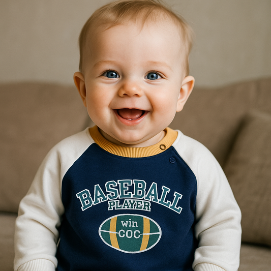 Pull manche longue baseball player 100% coton 2708 ALL FOR KIDS