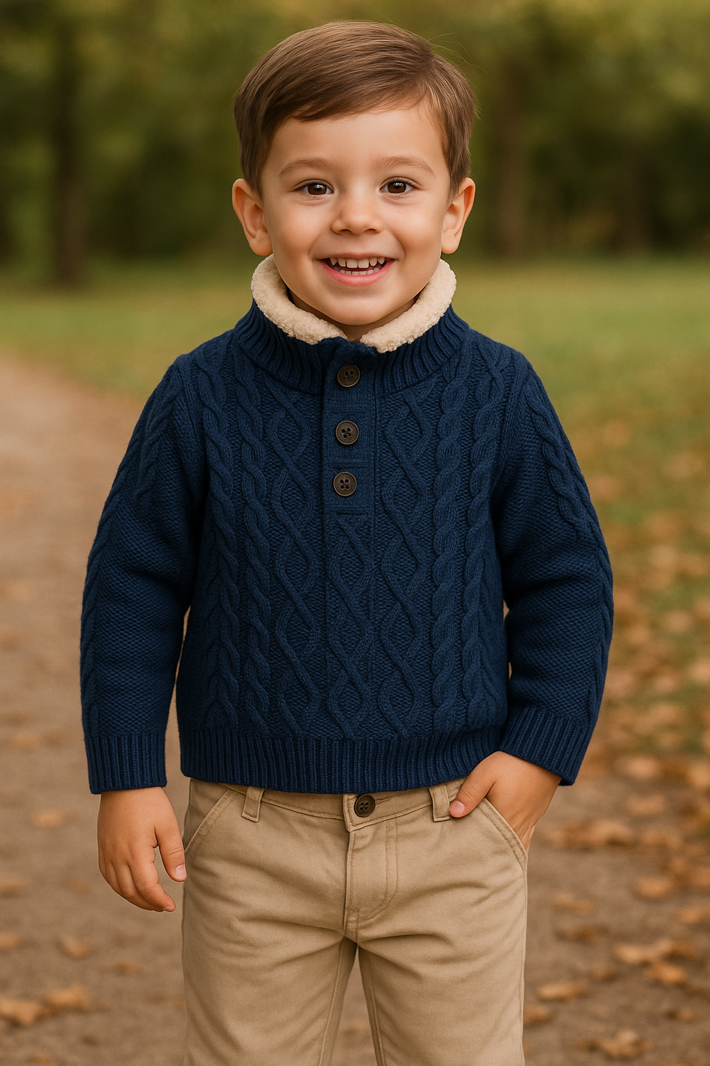 Ensemble garçon chic hiver 100% coton taille de 1 à 4 ans ref 3610 ALL FOR KIDS