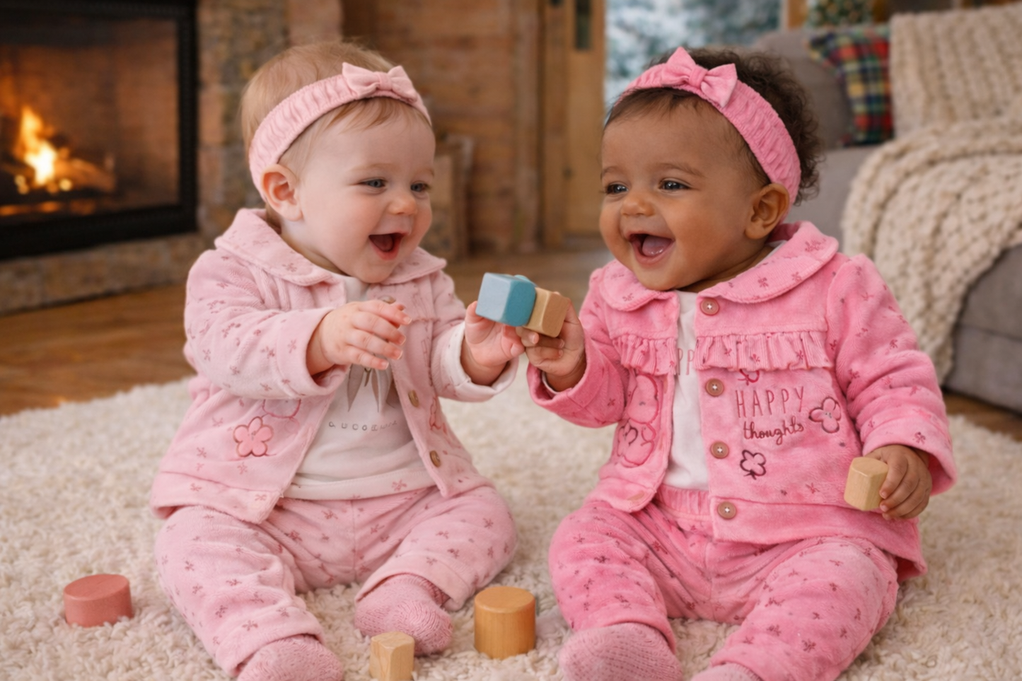 Ensemble bébé fille 3 pièces taille de 3 à 12 mois 100% coton ref 2077 ALL FOR KIDS