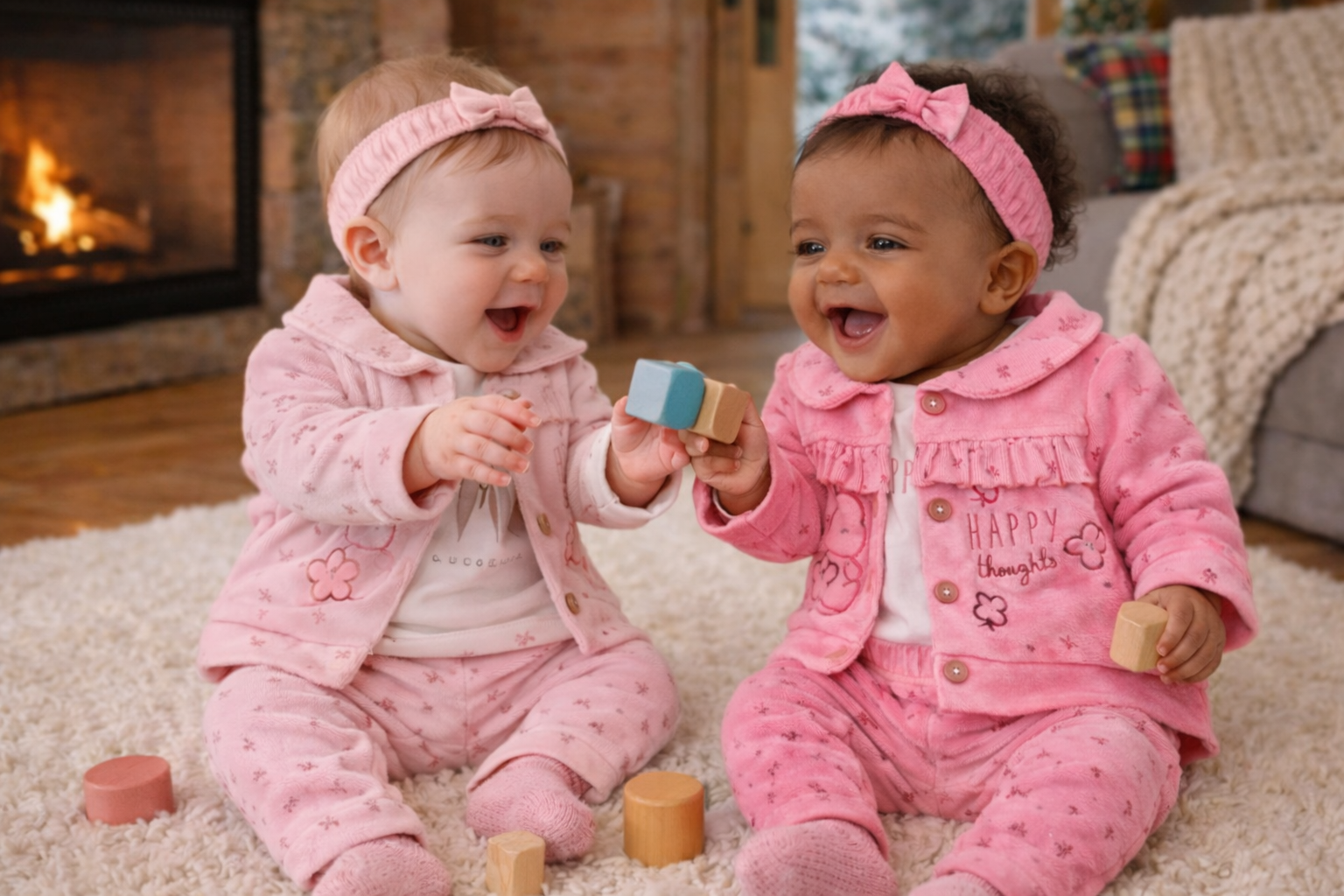 Ensemble bébé fille 3 pièces taille de 3 à 12 mois 100% coton ref 2077 ALL FOR KIDS