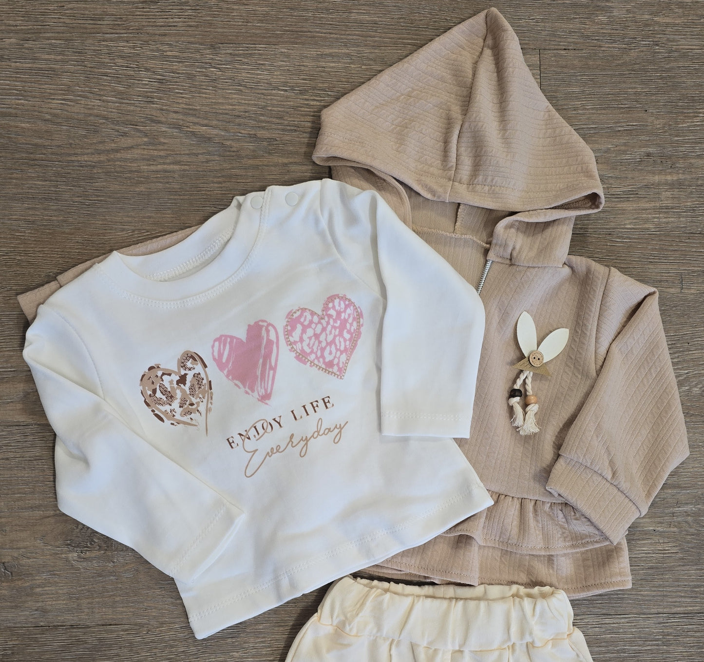 Ensemble fille taille de 6 à 12 mois 100 % coton ref 2552