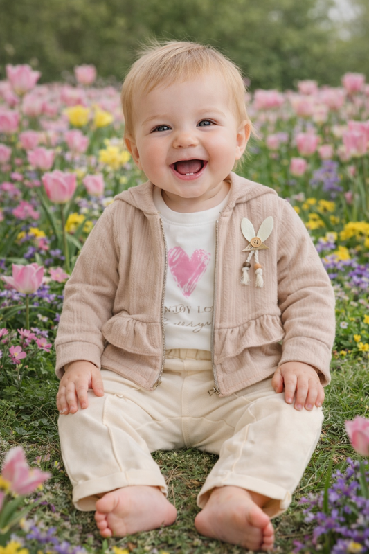 Ensemble fille taille de 6 à 12 mois 100 % coton ref 2552