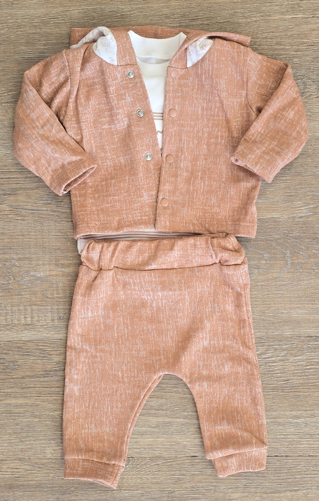 Ensemble bébé 3 pièces crocodile coton taille de 0 à 6 mois ref 2232 ALL FOR KIDS
