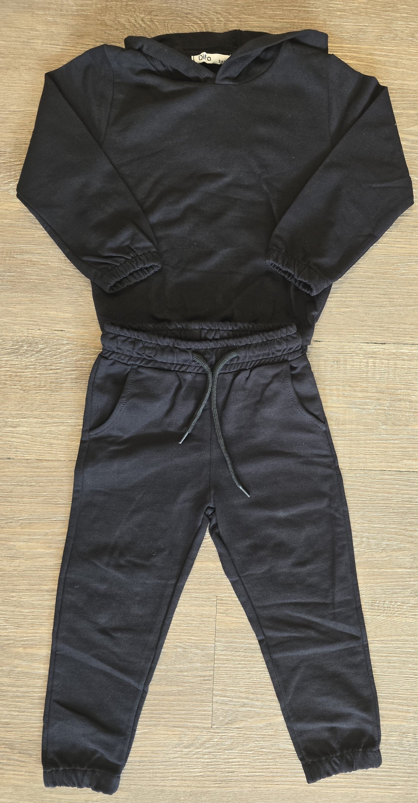 Jogging garçon coton avec capuche Noir ou gris taille de 2 à 5 ans ref 2225 ALL FOR KIDS