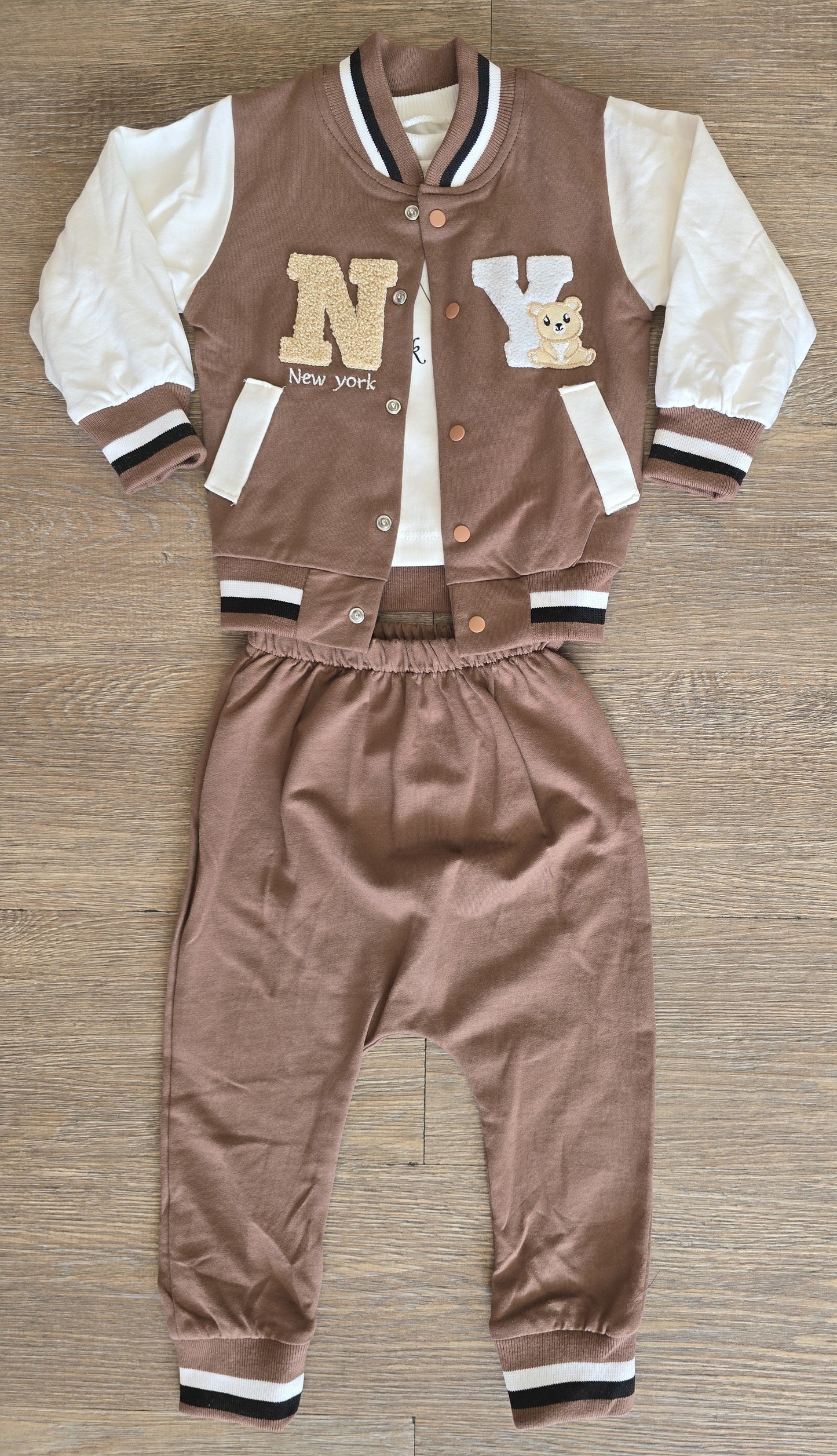 Ensemble bébé garçon 3 pièces teddy taille de 6 à 12 mois 100 % coton ref 1307 ALL FOR KIDS