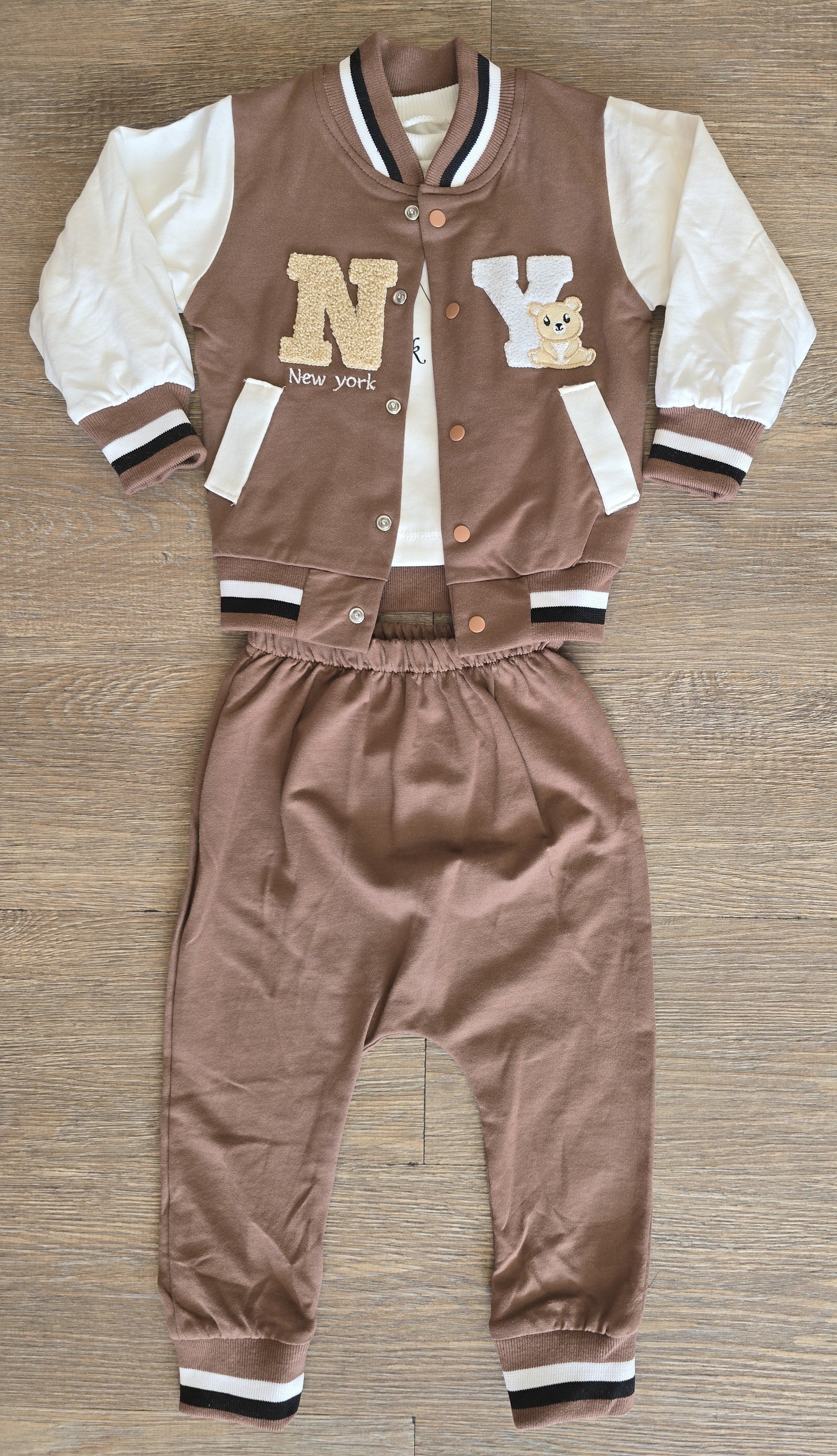 Ensemble bébé garçon 3 pièces teddy taille de 6 à 12 mois 100 % coton ref 1307 ALL FOR KIDS