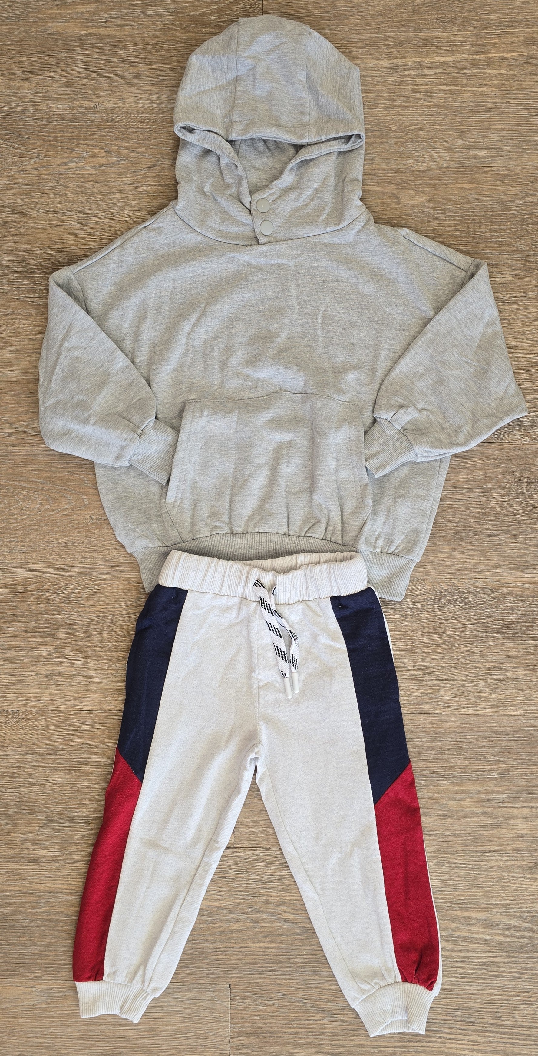 Ensemble de jogging garçon gris sweet capuche 3 à 5 ans coton ref 446 ALL FOR KIDS