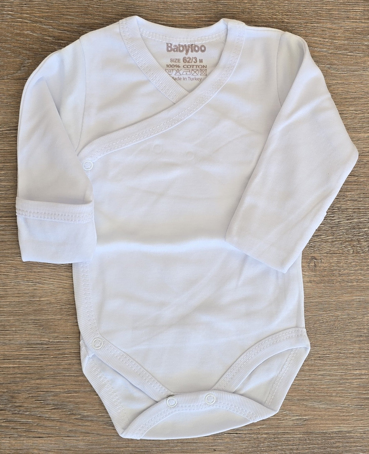 Body naissance cache-cœur 100 % coton – détail