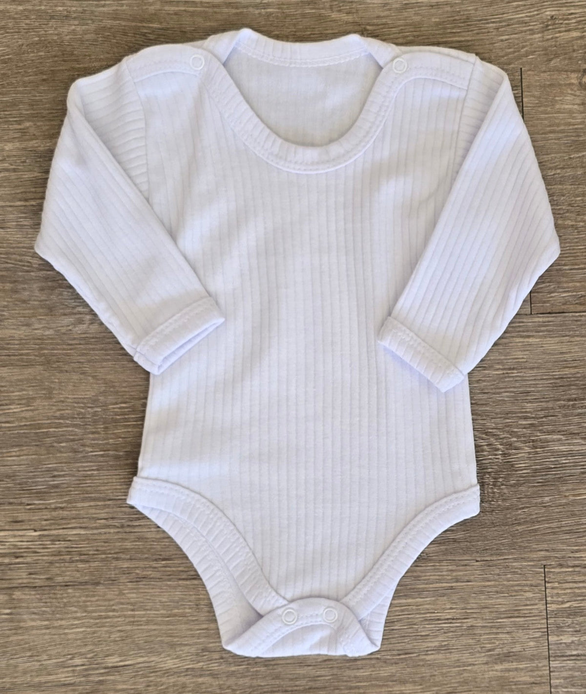 Body bébé côtelé saumon 100 % coton – vue produit