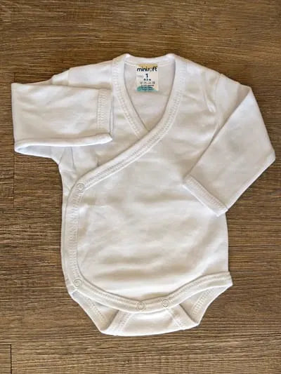 Body bébé cache-cœur coton taille 0/3 et 3/6 mois en 3 coloris ref 009 ALL FOR KIDS