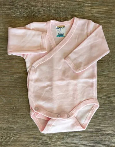Body bébé cache-cœur coton taille 0/3 et 3/6 mois en 3 coloris ref 009 ALL FOR KIDS