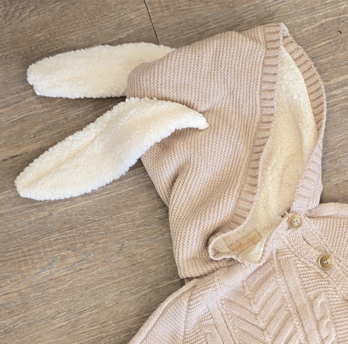 Combinaison chaude bébé en laine avec capuche All for Kids