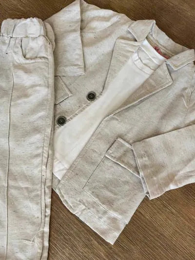Ensemble garçon chic lin veste pantalon tee-shirt dernière taille 5 ans ref 5962 ALL FOR KIDS