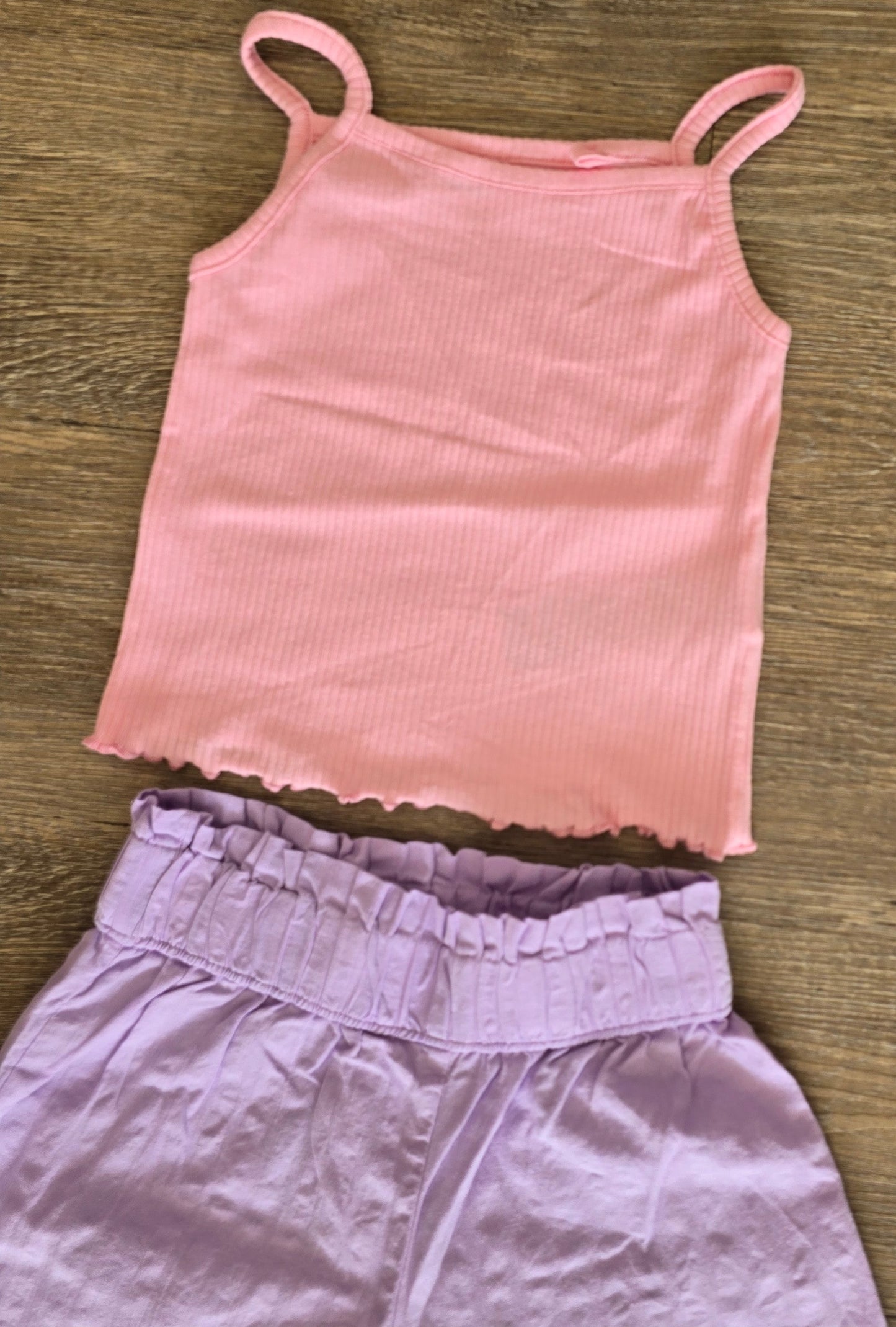 Ensemble fille coton rose et lila taille de 1 à 5 ans Débardeur & pantalon ref 131 ALL FOR KIDS