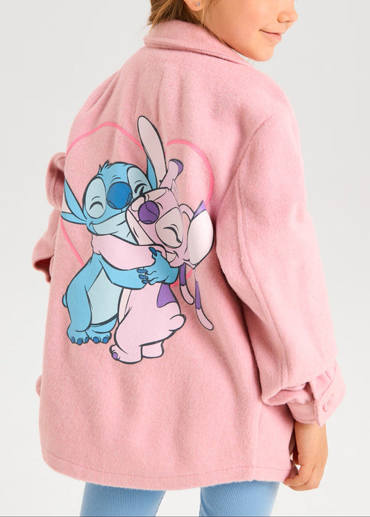 Surchemise Fille Rose Stitch & Angel taille de 4 à 8 ans ref 652 ALL FOR KIDS
