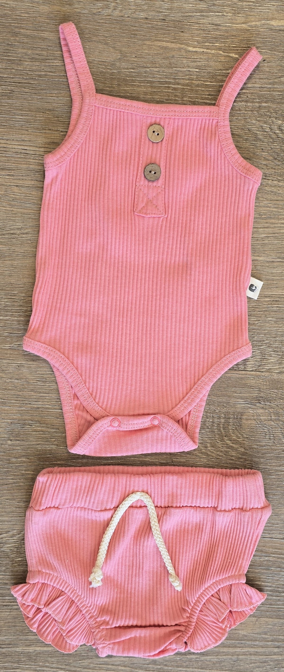 Ensemble bébé fille body short coloris violet
