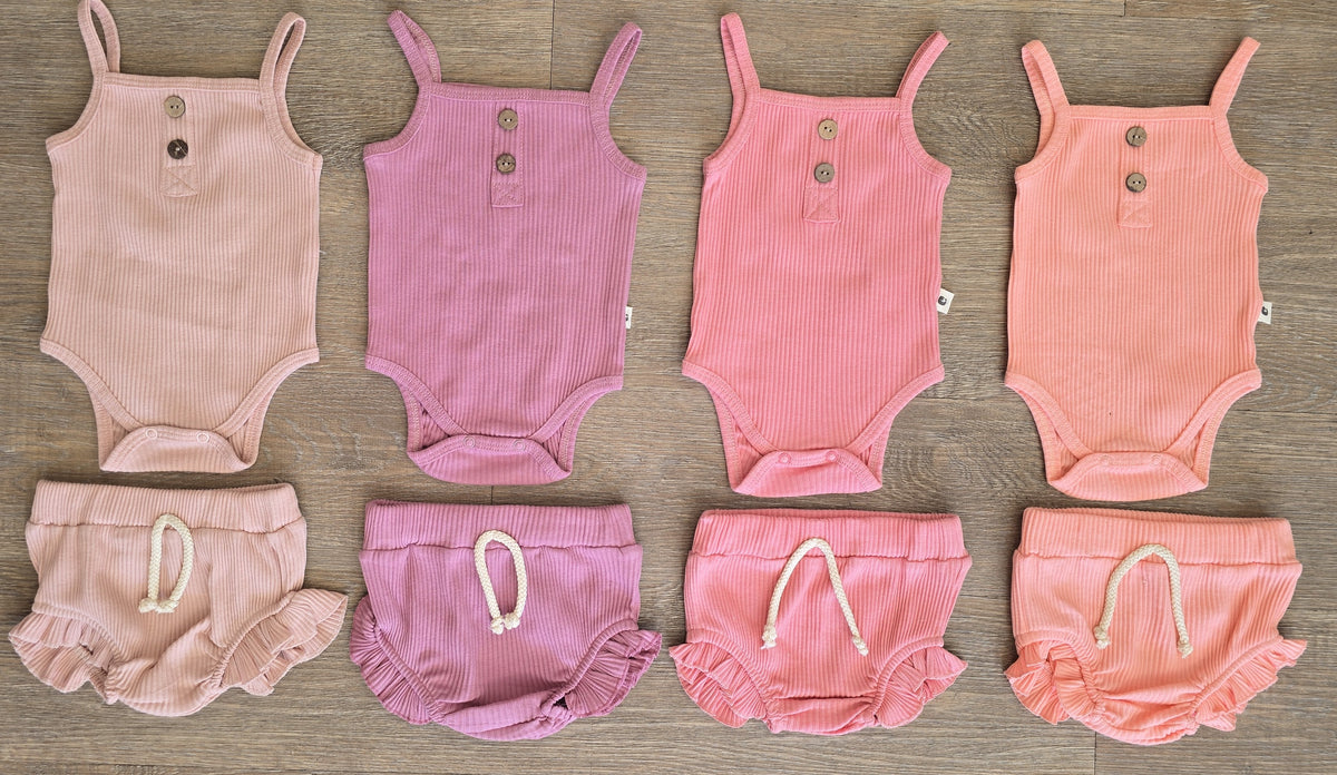 Ensemble bébé fille body et short 100 % coton