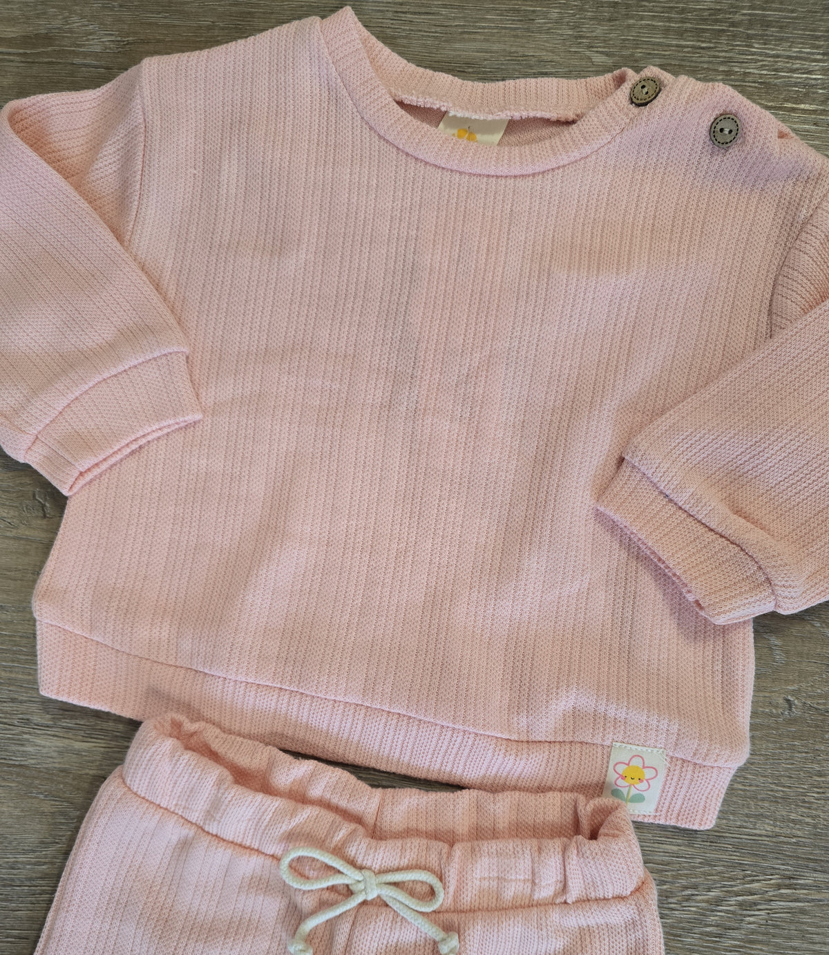 Ensemble bébé fille côtelé tailles 6 à 18 mois - All for Kids