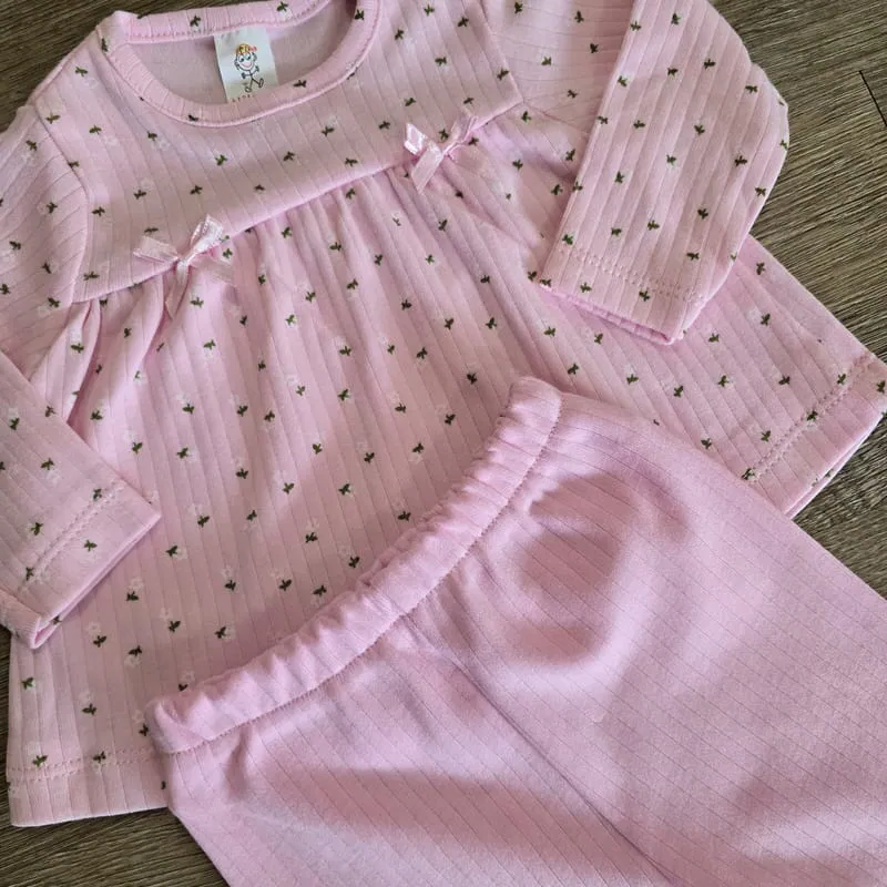 Tenue bébé fille robe à motifs fleuris et legging assorti - All for Kids