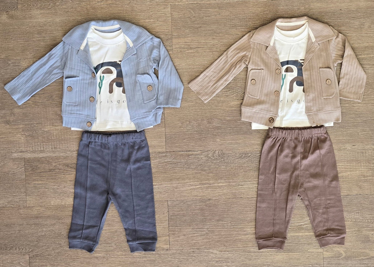 Ensemble bébé garçon 3 pièces coton taille 9 mois All for Kids