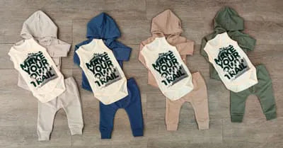 Ensemble bébé garçon bleu foncé 3 pièces 100 % coton All for Kids