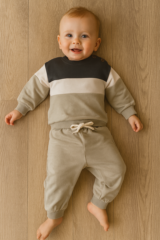 Ensemble bébé garçon color block 2 pièces 100 % coton taille 9 mois All for Kids