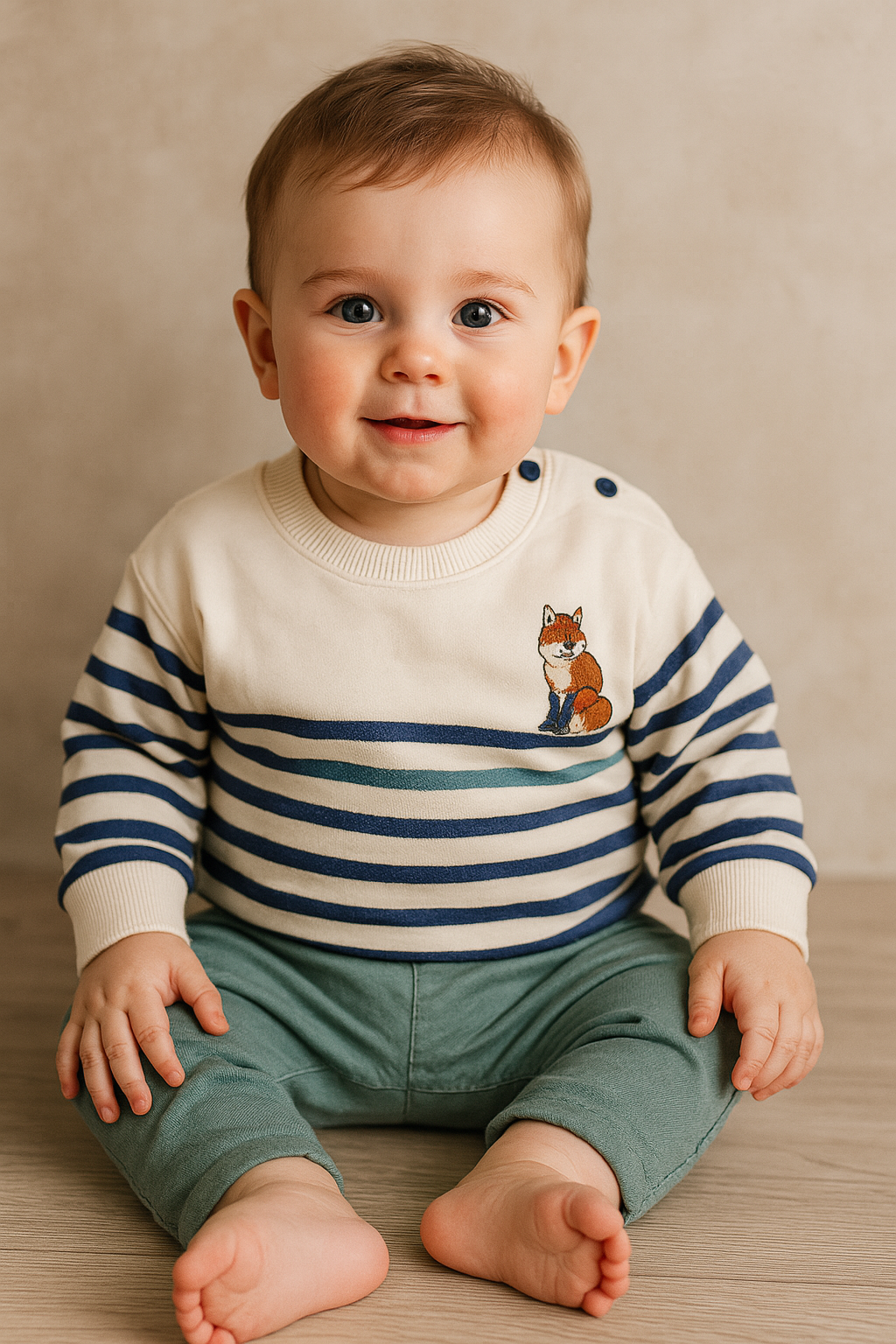 Ensemble bébé garçon ourson 3 pièces 100 % coton taille 9 mois All for Kids
