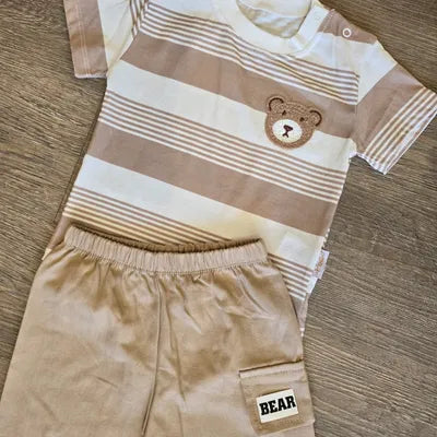 Ensemble bébé garçon Petit Ours en coton, vue 2