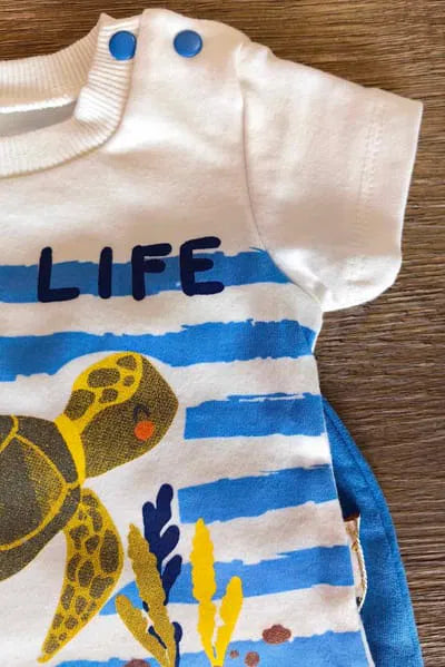 Ensemble bébé garçon Sea Life t-shirt et short