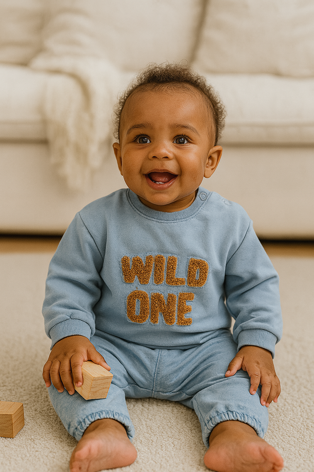 Ensemble bébé garçon Wild One 2 pièces 100 % coton tailles 9 et 12 mois All for Kids