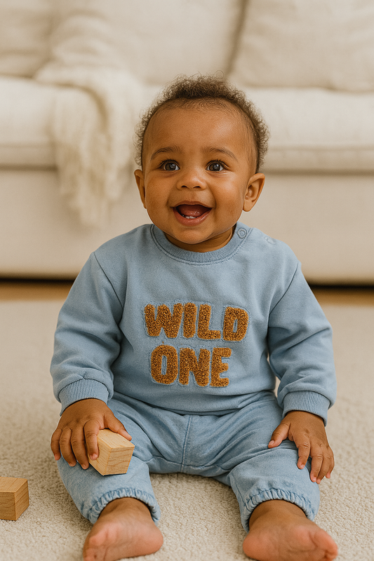 Ensemble bébé garçon Wild One 2 pièces 100 % coton tailles 9 et 12 mois All for Kids