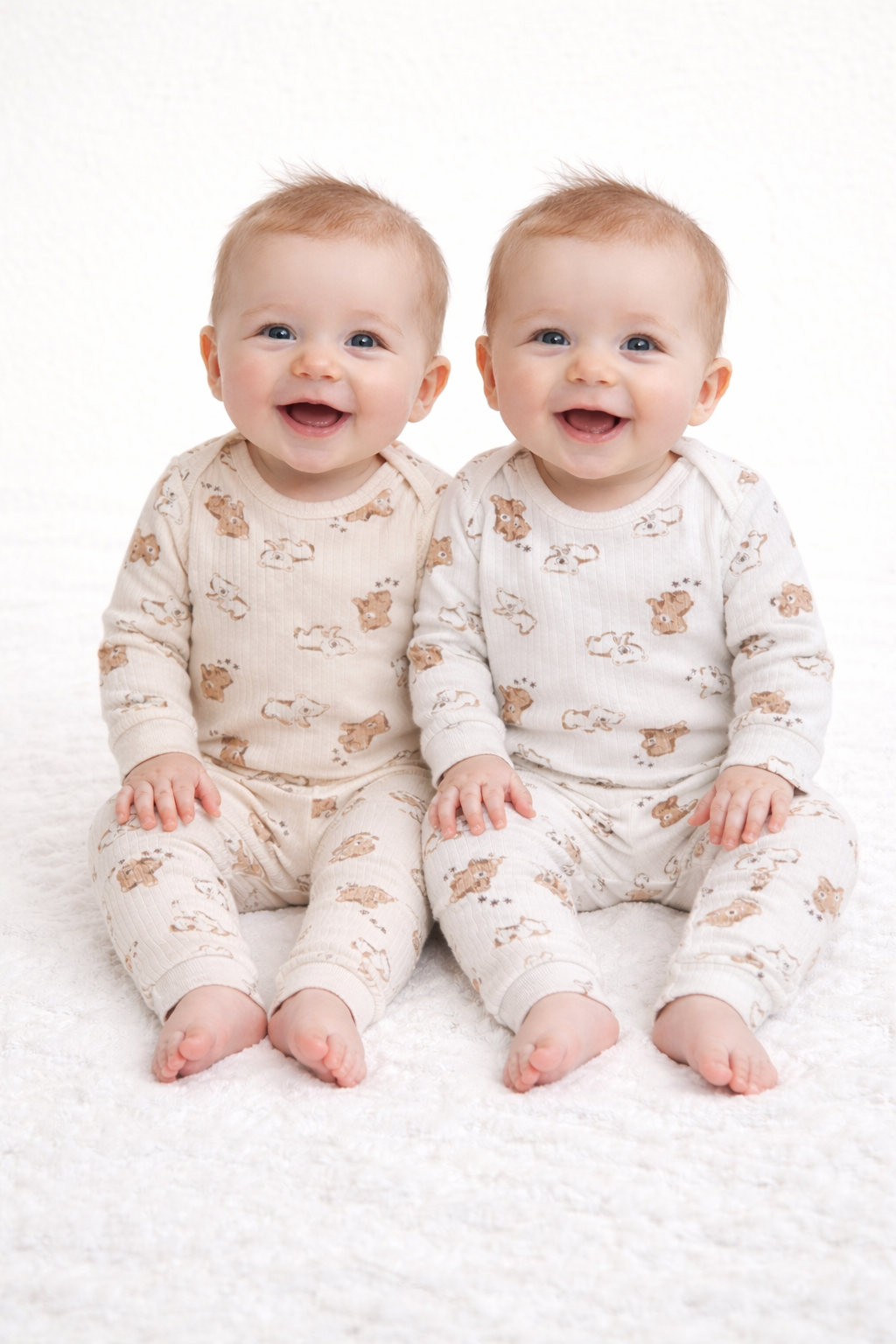 Ensemble bébé unisexe ours body et pantalon 100 % coton – vue principale