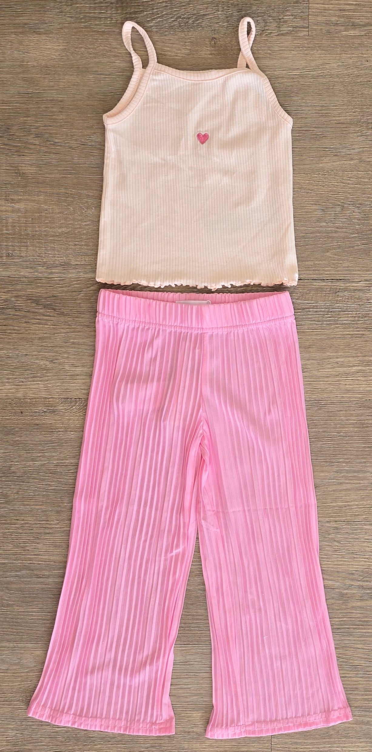 Ensemble fille débardeur coton & pantalon plissé taille de 2 à 5 ans ref 062 ALL FOR KIDS