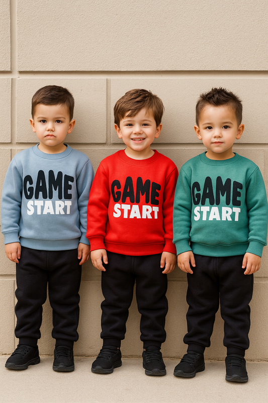 Ensemble de jogging GAME START garçon rembourré hiver 100 % coton taille de 1 à 4 ans ref 4491 ALL FOR KIDS