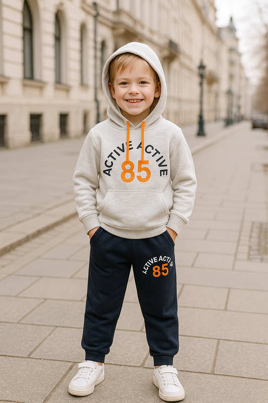 Ensemble de jogging garçon sweat à capuche + pantalon dernière taille 5 ans ref 2303 ALL FOR KIDS