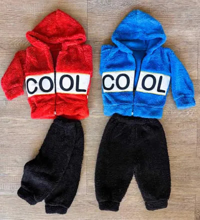 Ensemble hiver bébé COOL moumoute 100% coton taille de  3 à 18 mois ref 253 ALL FOR KIDS