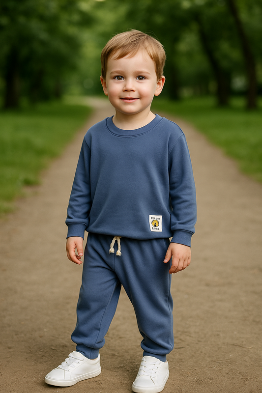 Ensemble de jogging enfant coton ensemble bleu, beige ou vert taille de 3 à 6 ans 5149 ALL FOR KIDS