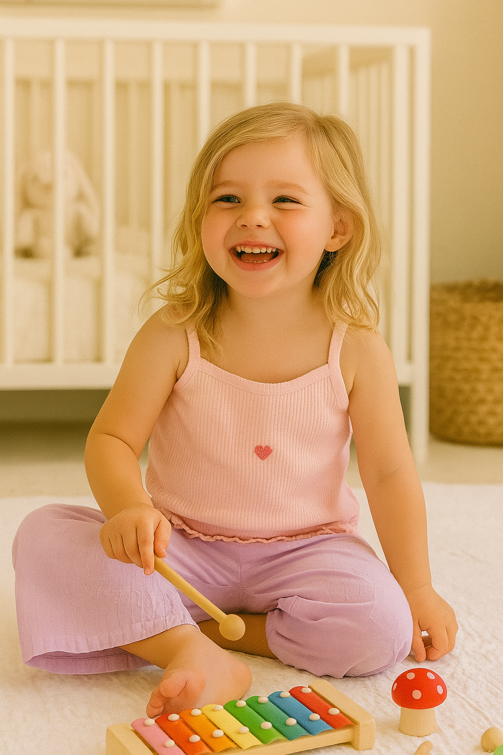 Ensemble fille coton rose et lila taille de 1 à 5 ans Débardeur & pantalon ref 131 ALL FOR KIDS