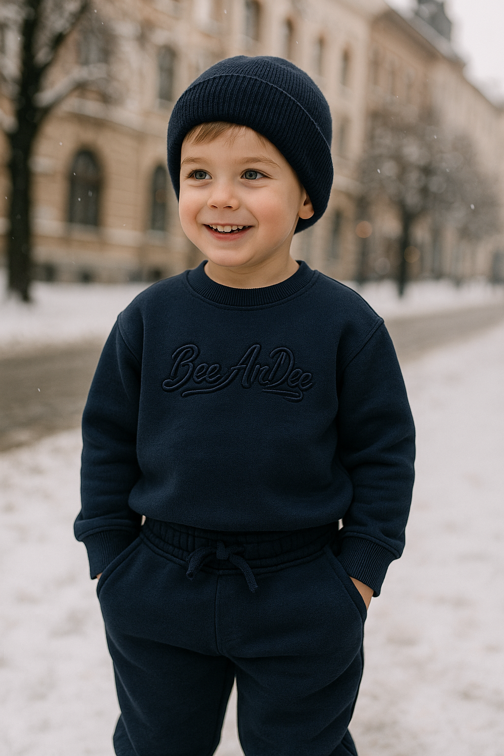 Ensemble de jogging chaud garçon marine hiver dernière taille 5 ans ref 6007 ALL FOR KIDS