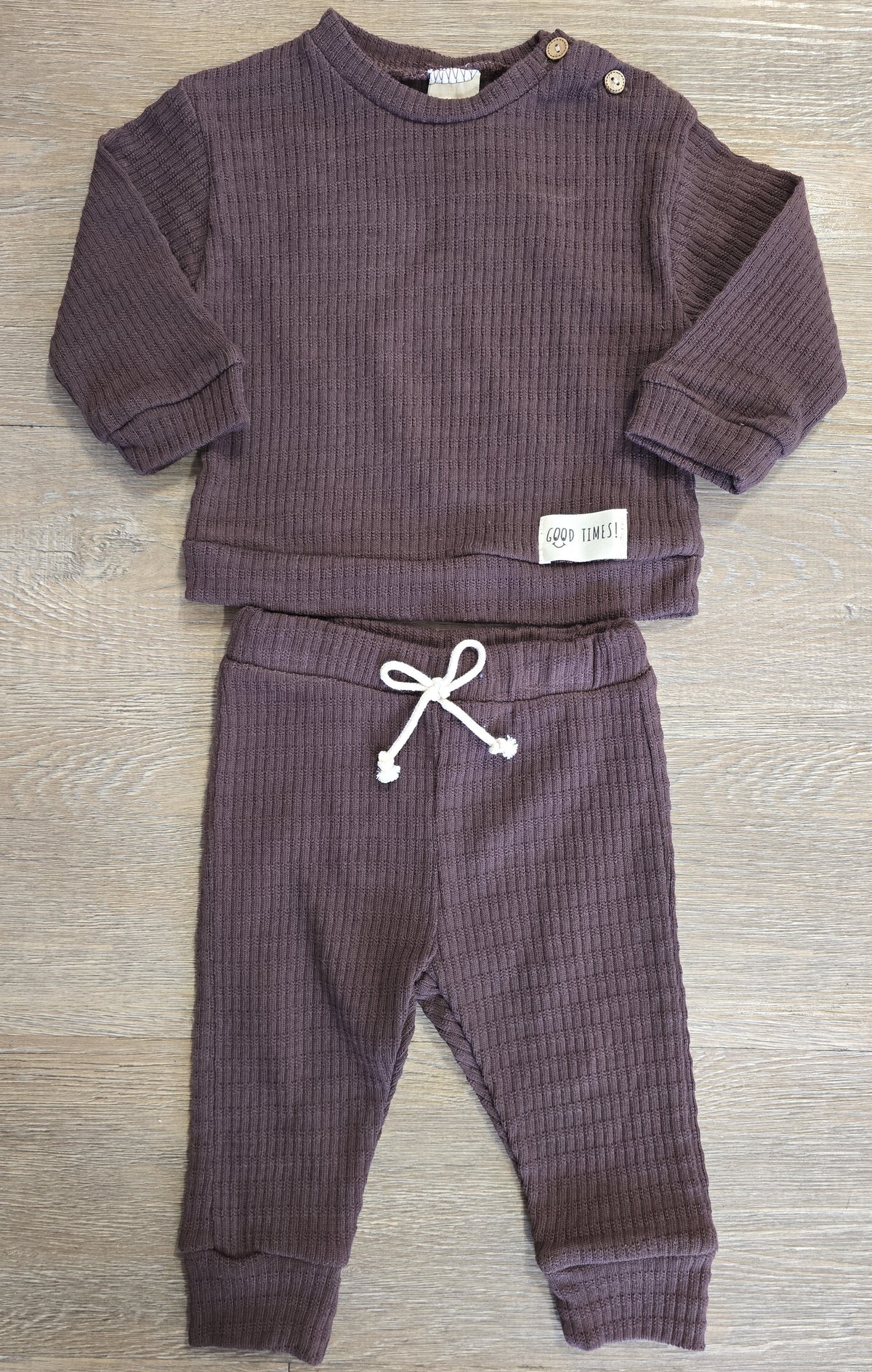 Haut manches longues gaufré bébé garçon 100 % coton All for Kids