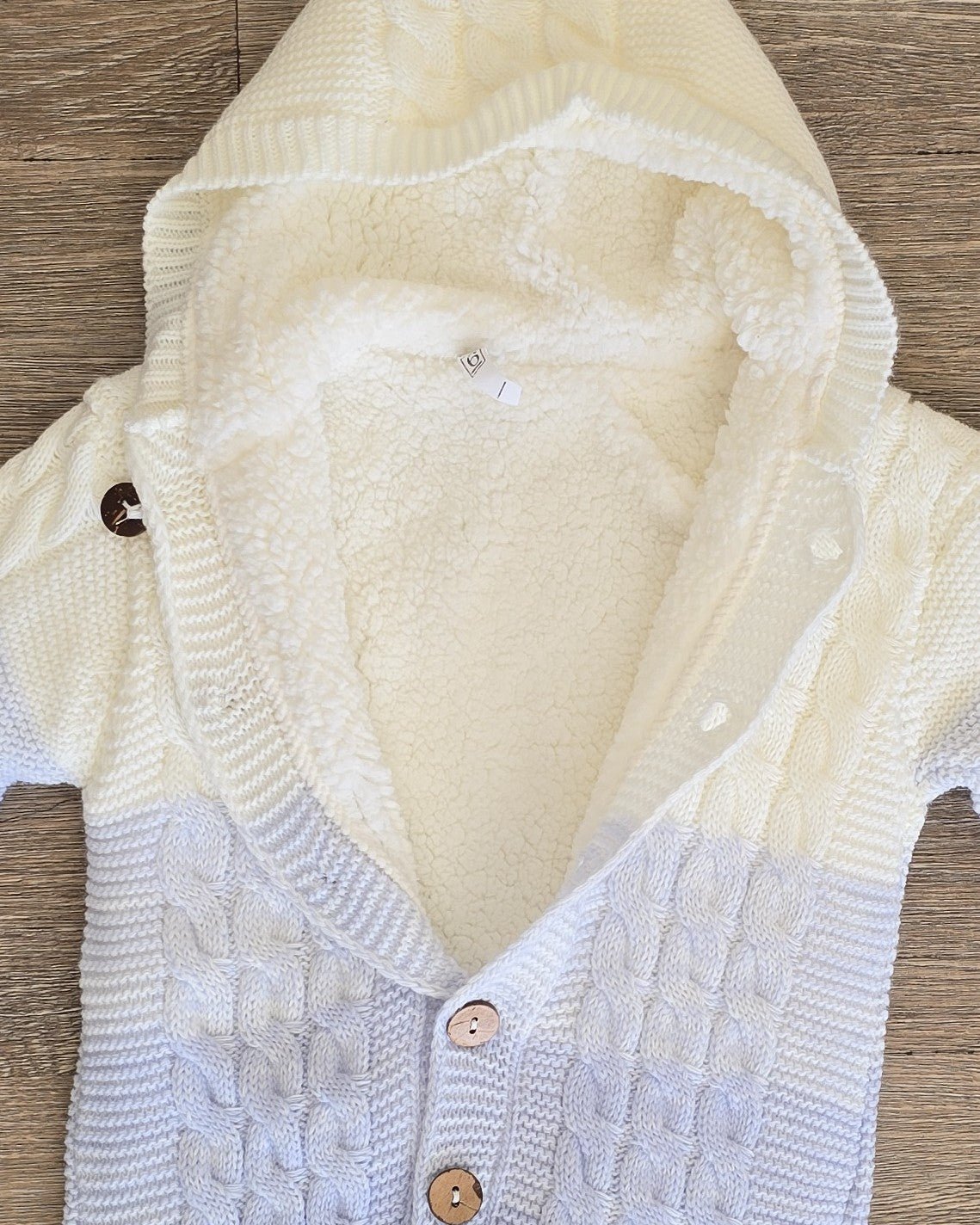 Maille torsadée combinaison bébé garçon 100 % laine All for Kids
