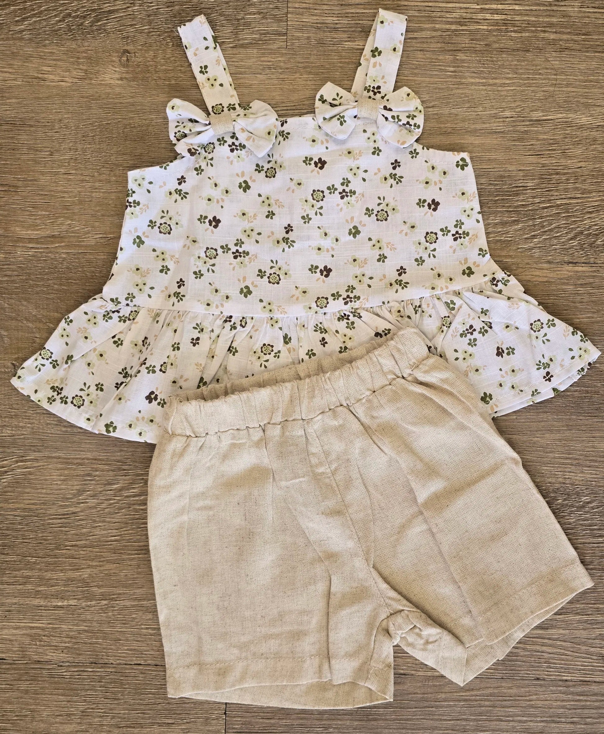 Ensemble bébé fille fleuri ref 2259 ALL FOR KIDS