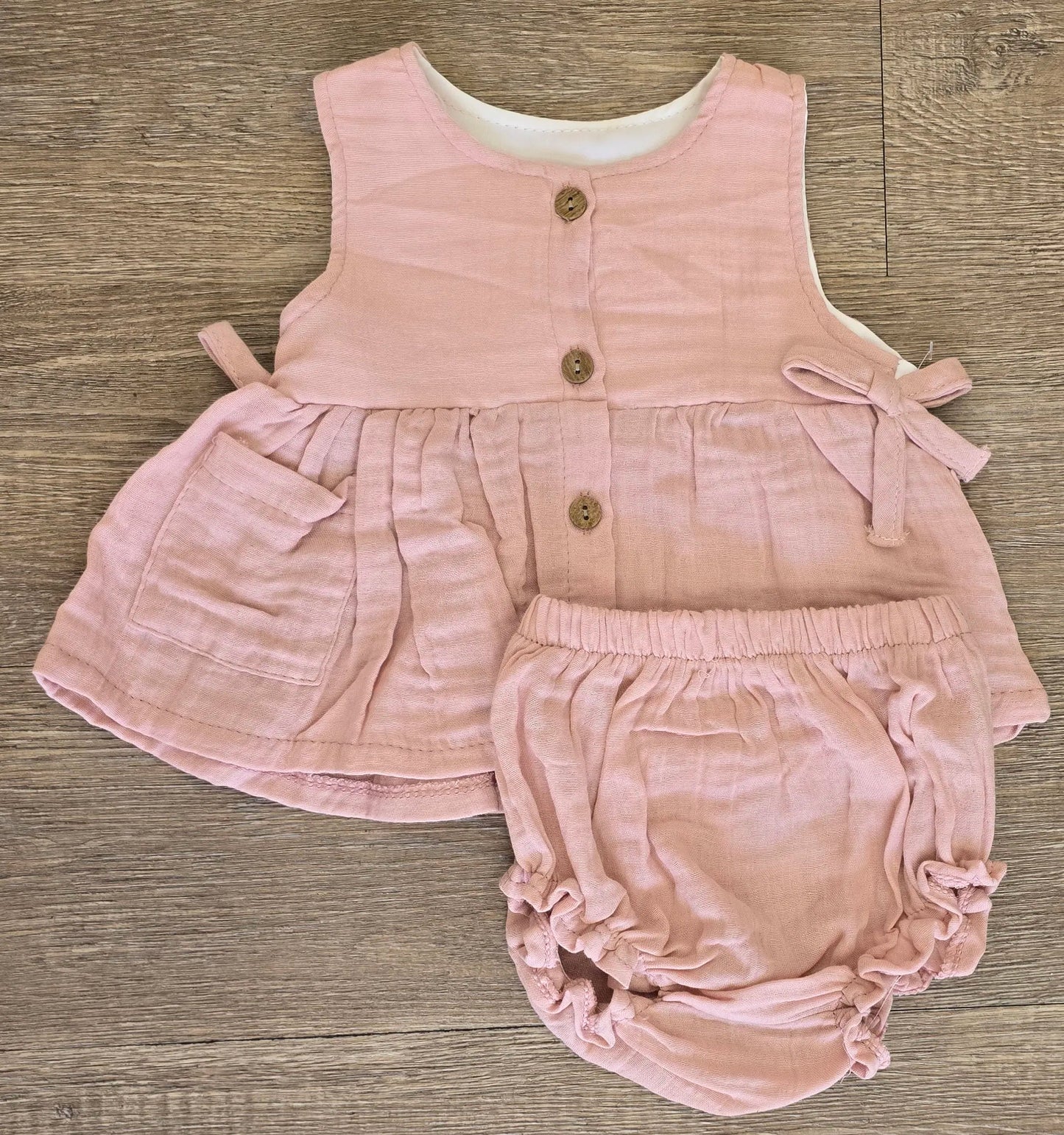 Ensemble bébé fille en gaze de coton ref 4142 ALL FOR KIDS