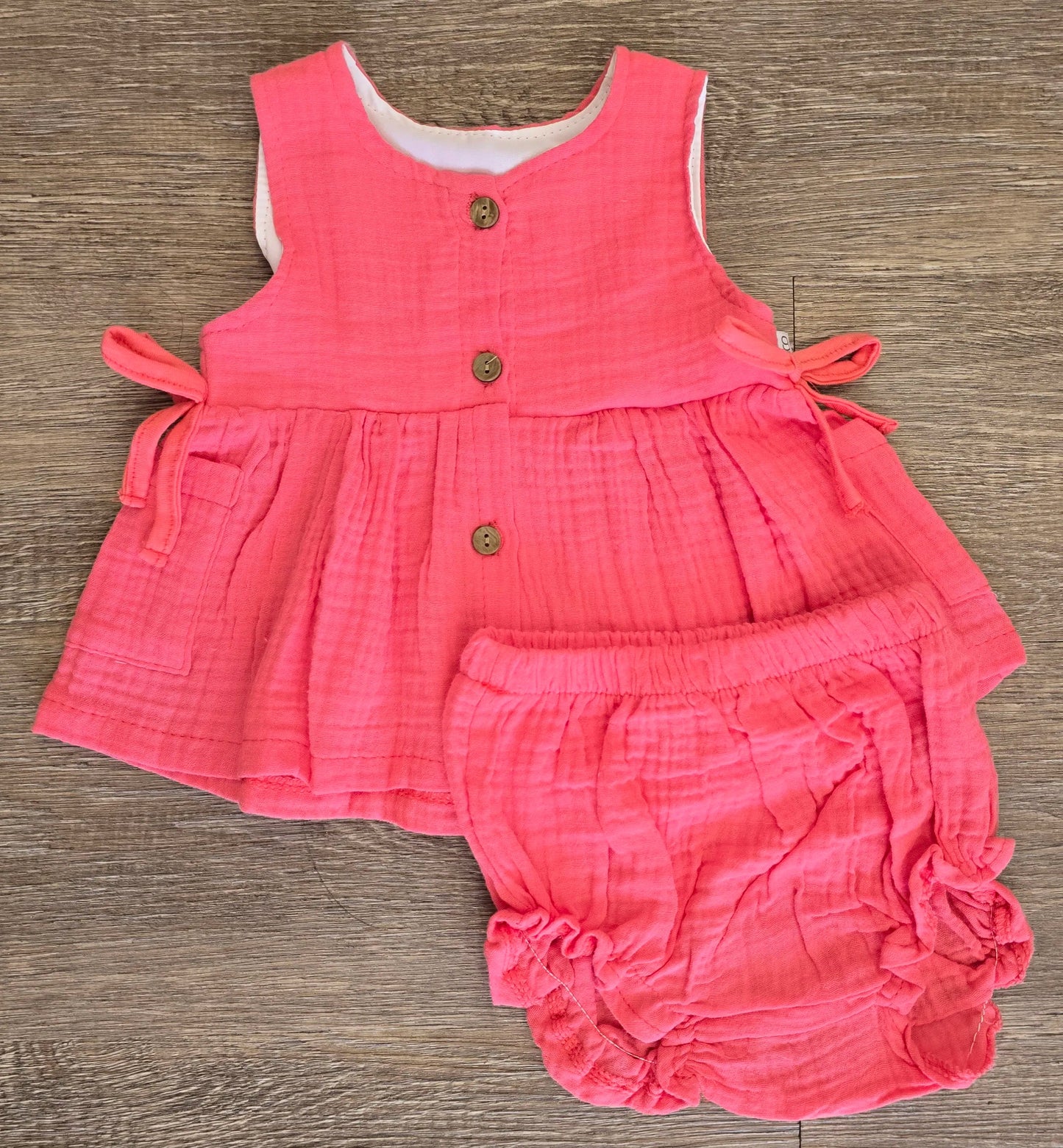 Ensemble bébé fille en gaze de coton ref 4142 ALL FOR KIDS