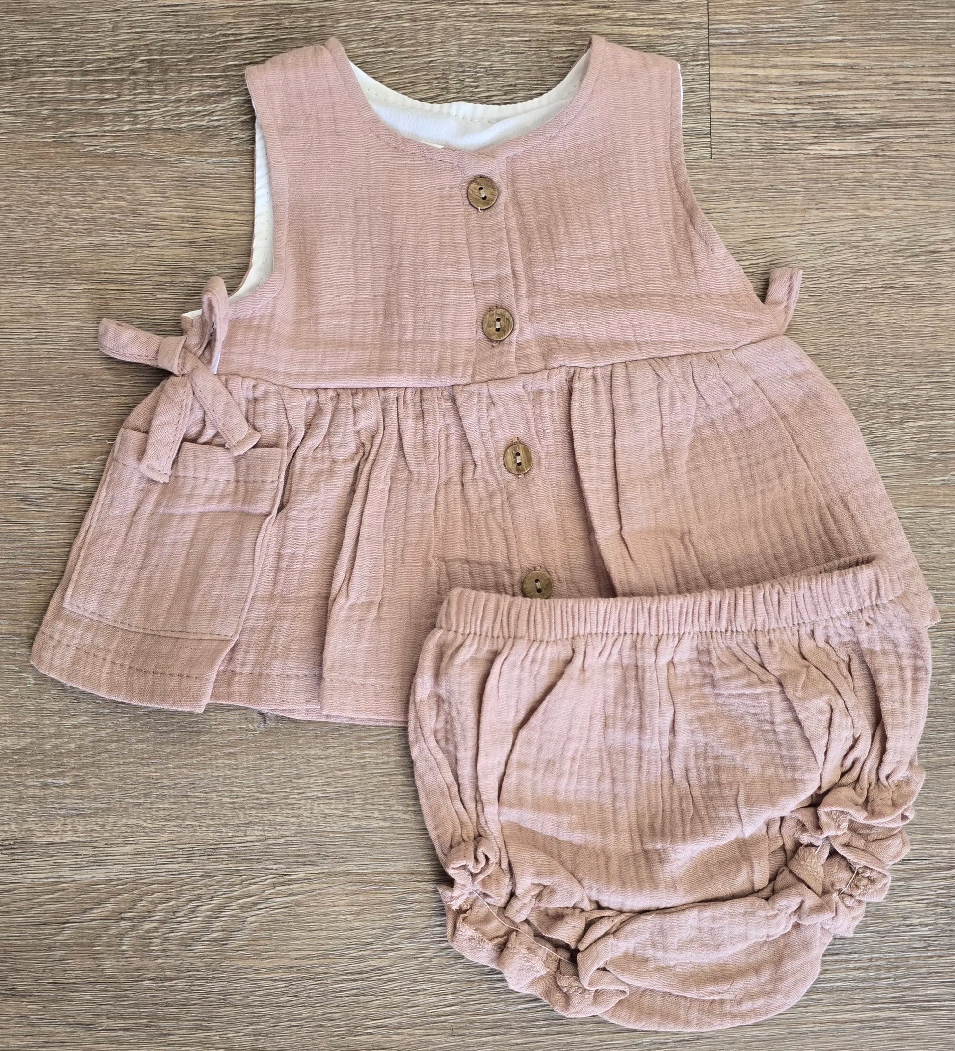 Ensemble bébé fille en gaze de coton ref 4142 ALL FOR KIDS