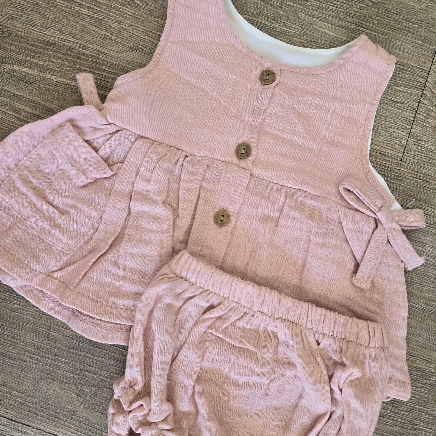 Ensemble bébé fille en gaze de coton ref 4142 ALL FOR KIDS