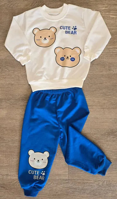 Ensemble bébé jogging ourson coton taille de 1 à 4 ans ref 6591 ALL FOR KIDS
