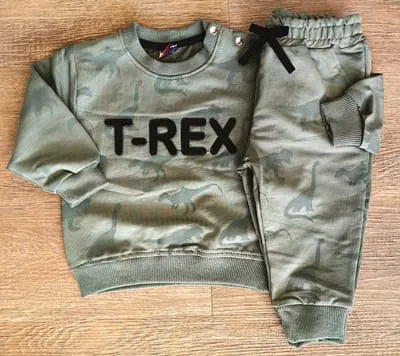 Pantalon camouflage ensemble T-Rex bébé garçon All for Kids