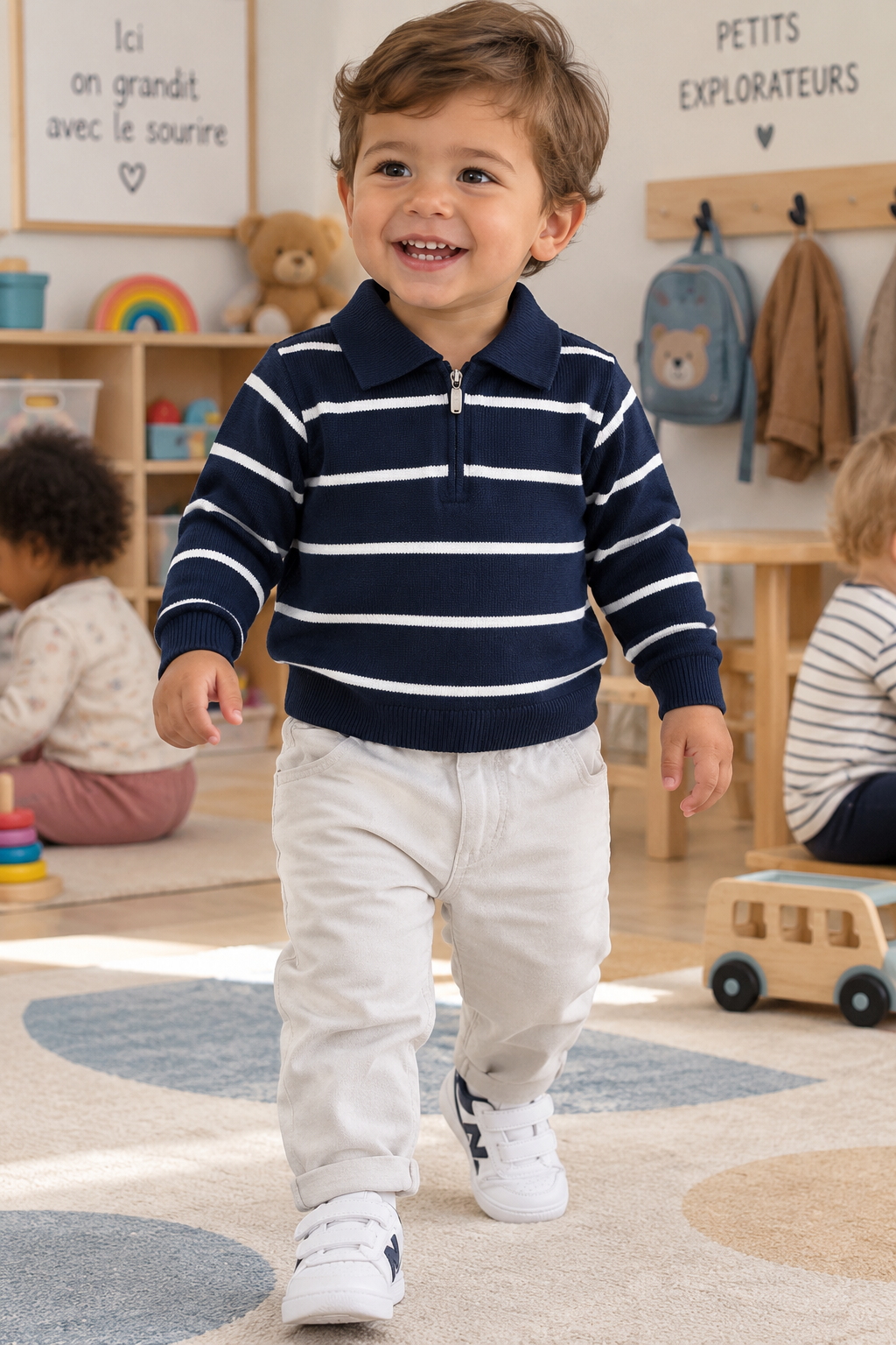 Ensemble bébé garçon rayé 2 pièces taille de 6 à 18 mois ALL FOR KIDS
